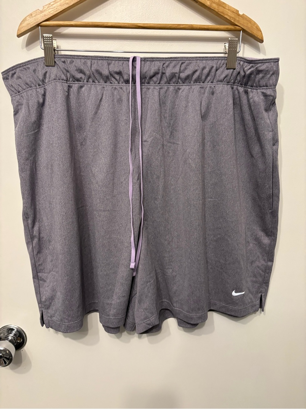 Nike Lavender Athletic Shorts with Purple Drawstring